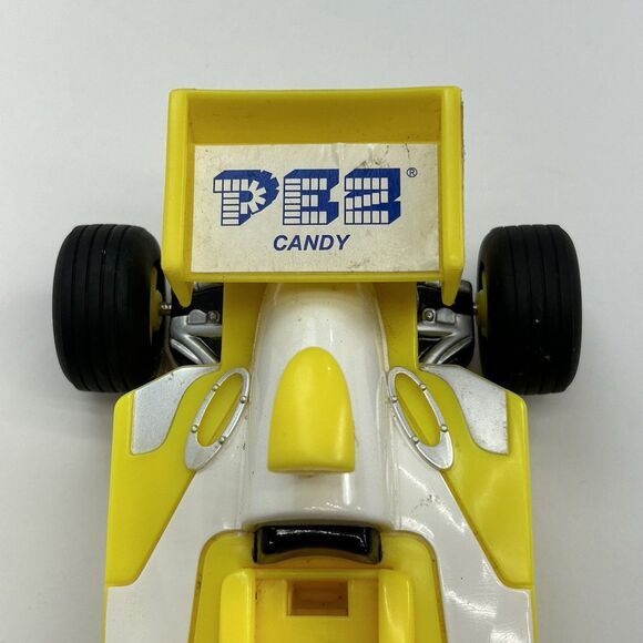 Pez Dispenser Formula One Yellow Pull n Go Race Car 2003 Working - Picture 6 of 11